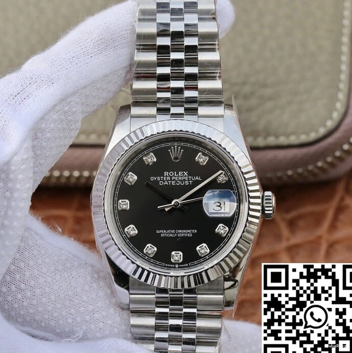 M126234-0027 Diamond-se Dial Factory Black Rolex GM Datejust 0317